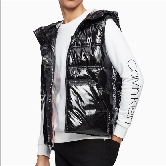 Calvin Klein Other - Calvin Klein Black Mens Hooded Puffer Vest 2XL NEW